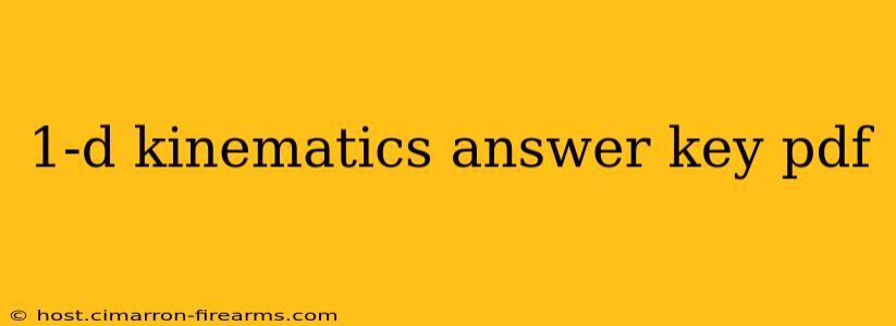 1-d kinematics answer key pdf