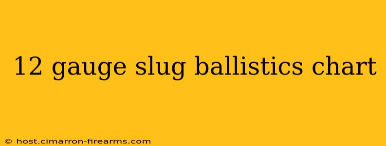 12 gauge slug ballistics chart