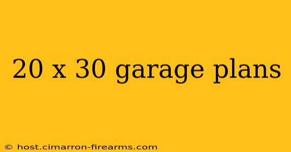 20 x 30 garage plans