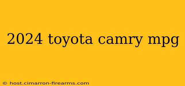 2024 toyota camry mpg