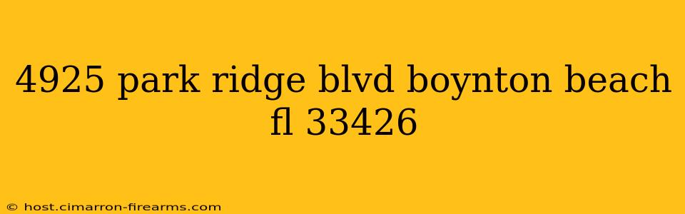 4925 park ridge blvd boynton beach fl 33426