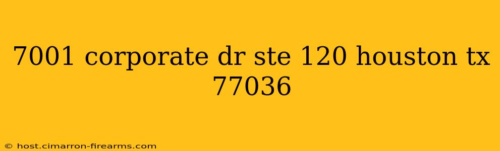 7001 corporate dr ste 120 houston tx 77036