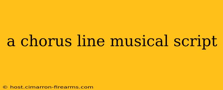 a chorus line musical script