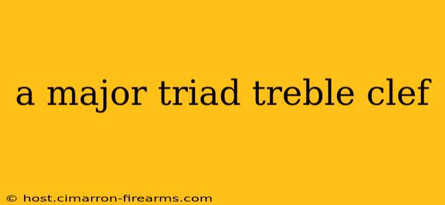 a major triad treble clef