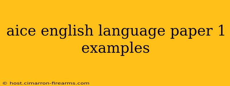 aice english language paper 1 examples