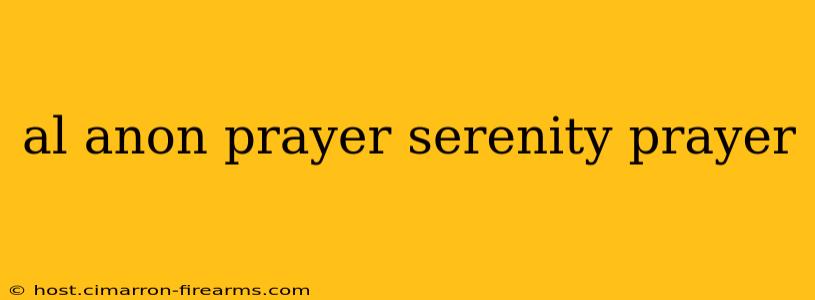 al anon prayer serenity prayer