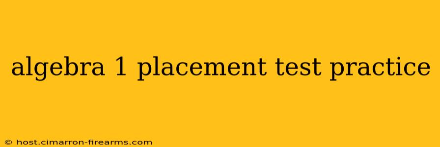 algebra 1 placement test practice