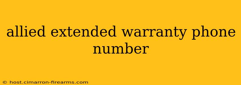 allied extended warranty phone number