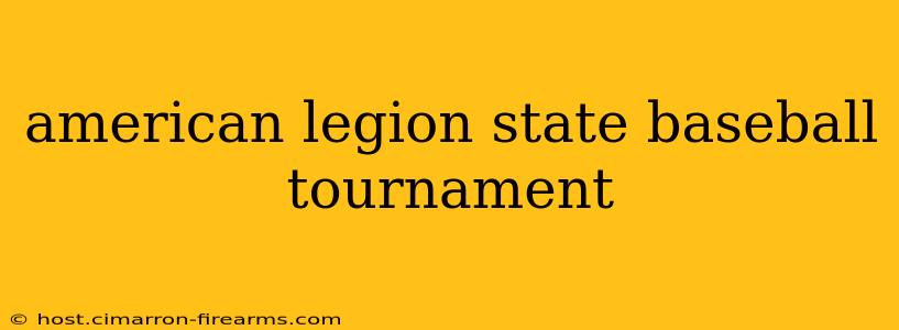 american legion state baseball tournament