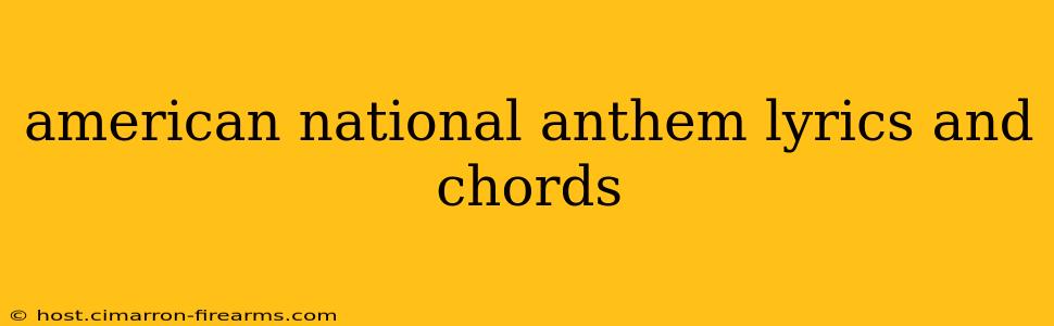 american national anthem lyrics and chords