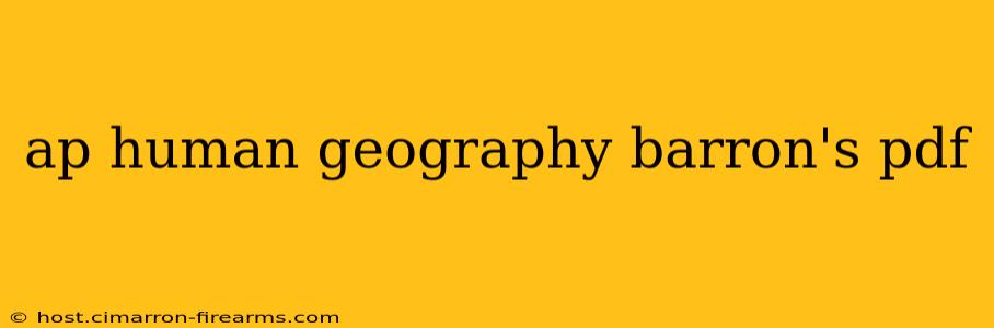 ap human geography barron's pdf