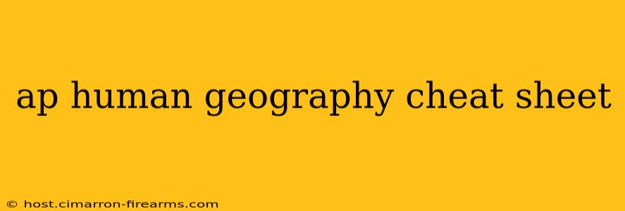 ap human geography cheat sheet