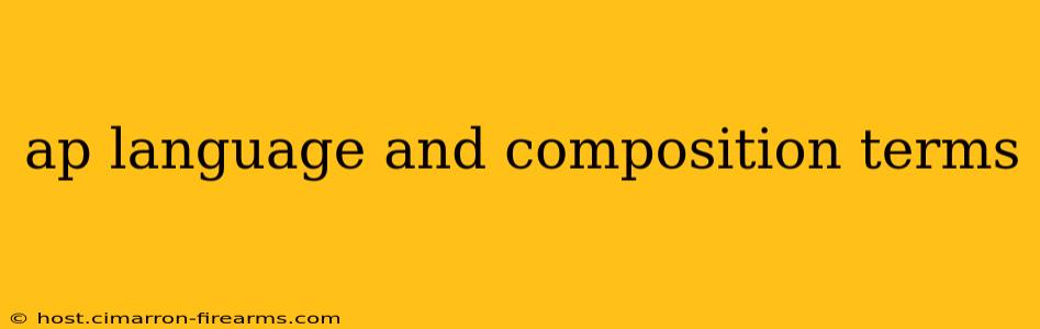 ap language and composition terms