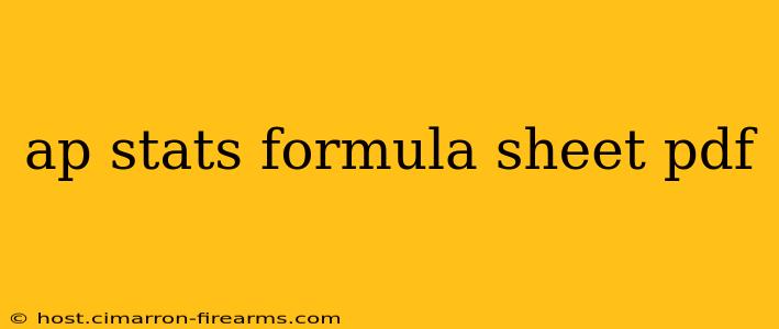 ap stats formula sheet pdf