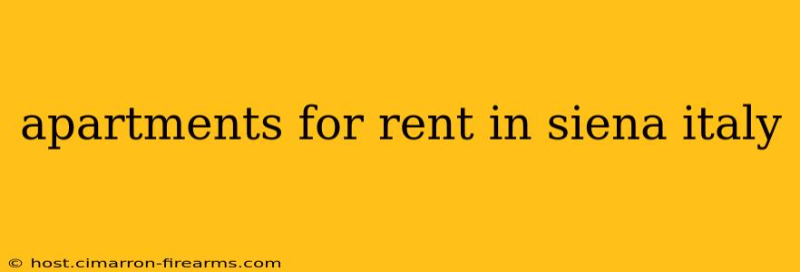 apartments for rent in siena italy