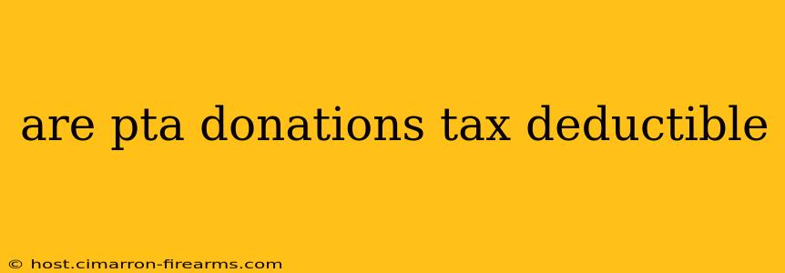 are pta donations tax deductible