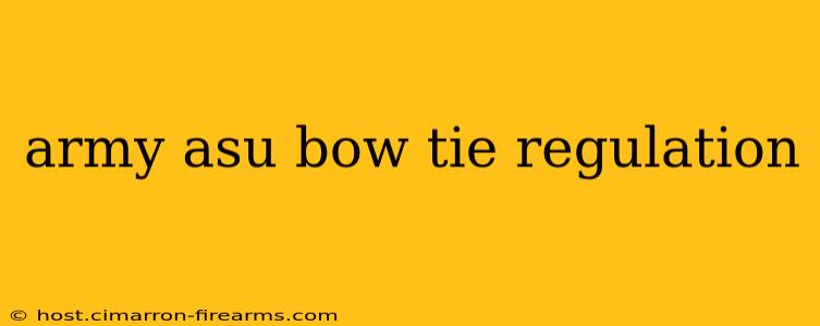 army asu bow tie regulation