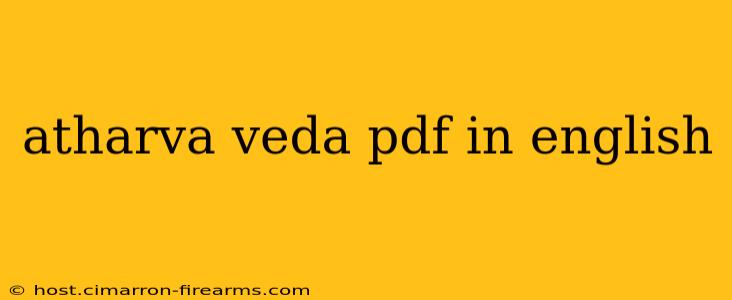 atharva veda pdf in english