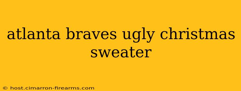 atlanta braves ugly christmas sweater