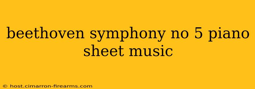 beethoven symphony no 5 piano sheet music