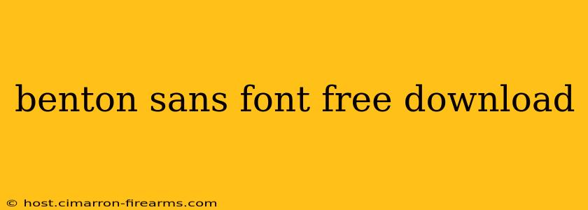 benton sans font free download