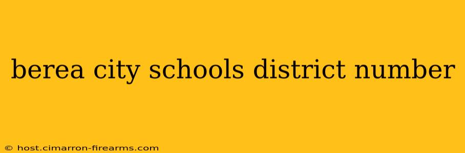 berea city schools district number