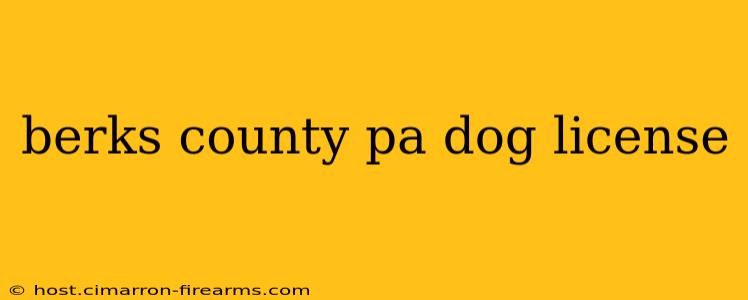 berks county pa dog license