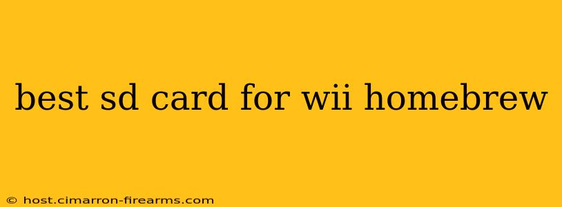 best sd card for wii homebrew