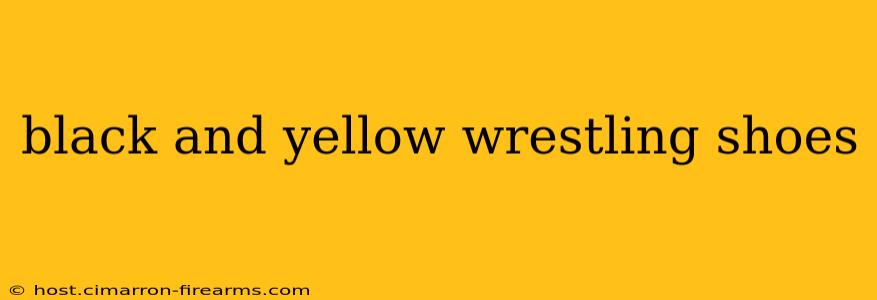 black and yellow wrestling shoes