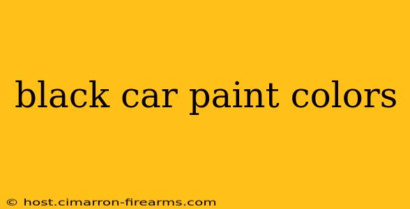 black car paint colors