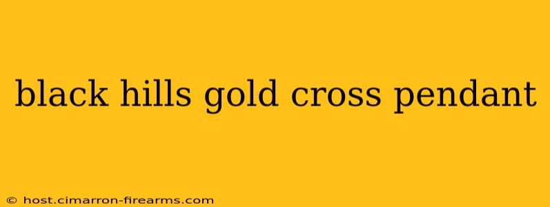 black hills gold cross pendant