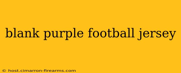 blank purple football jersey