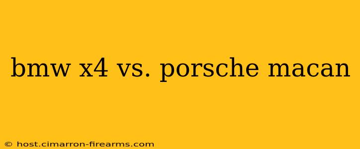 bmw x4 vs. porsche macan