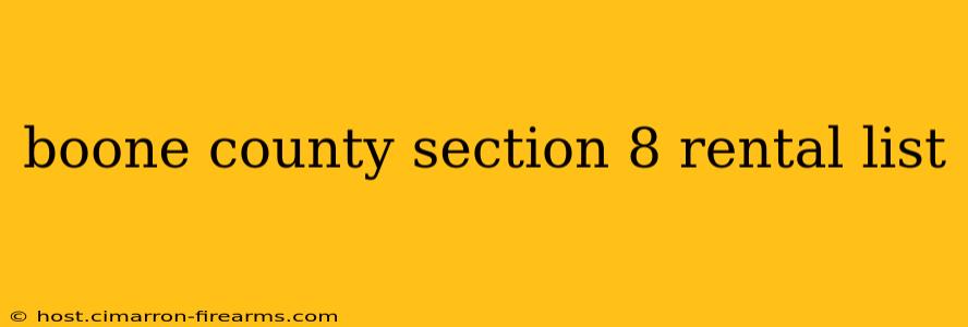 boone county section 8 rental list