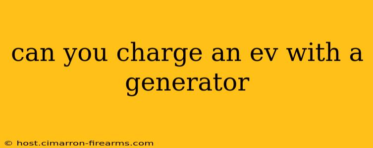 can you charge an ev with a generator