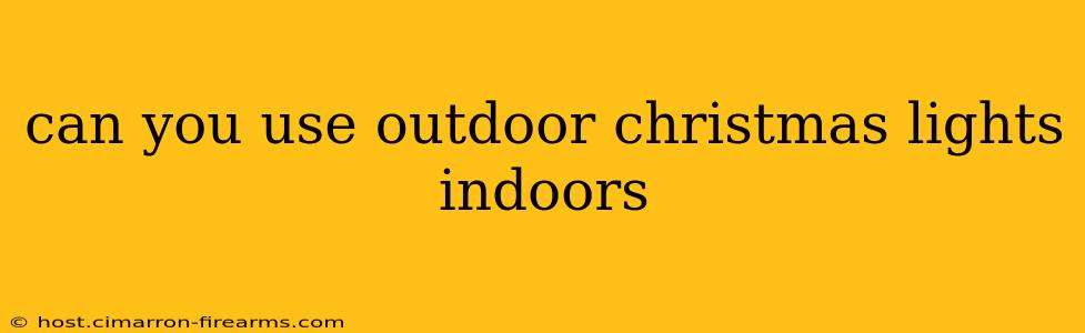 can you use outdoor christmas lights indoors