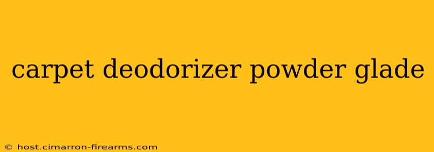 carpet deodorizer powder glade