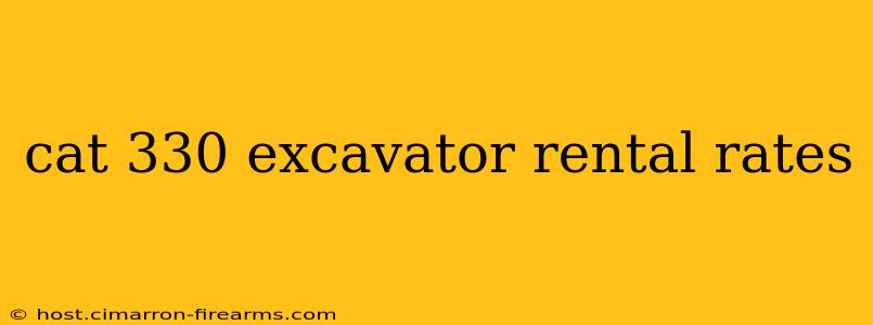 cat 330 excavator rental rates