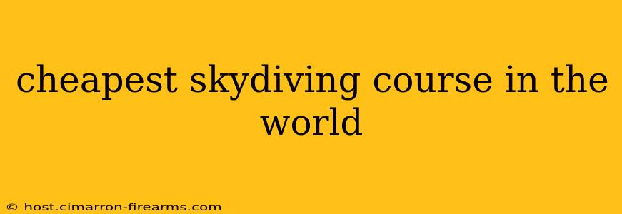 cheapest skydiving course in the world