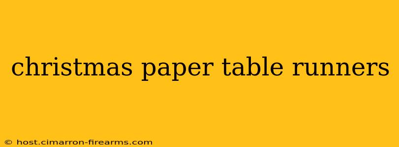 christmas paper table runners