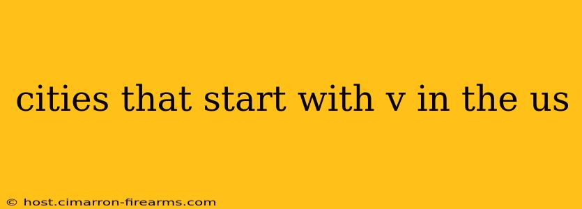 cities that start with v in the us