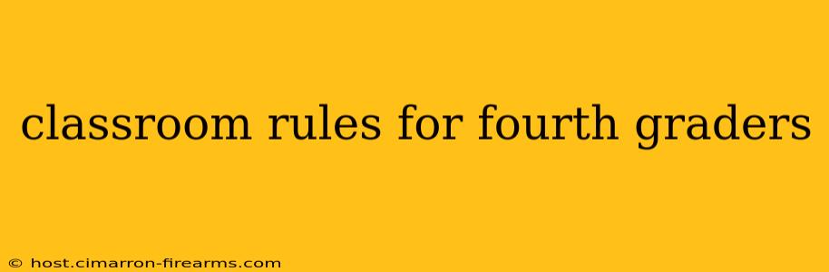 classroom rules for fourth graders