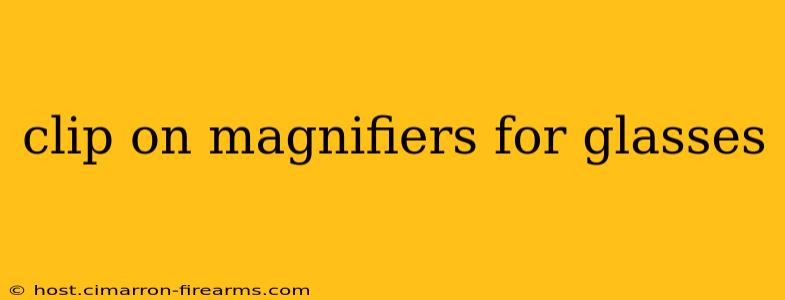 clip on magnifiers for glasses