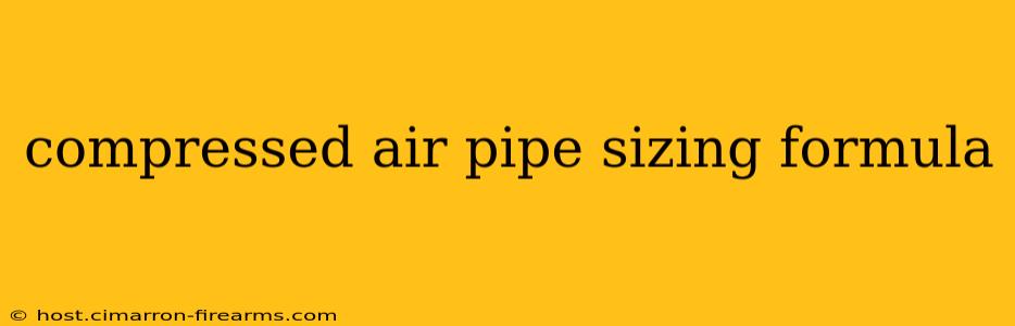 compressed air pipe sizing formula