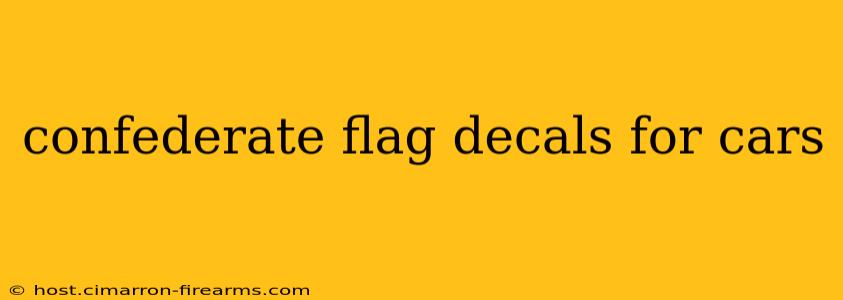 confederate flag decals for cars