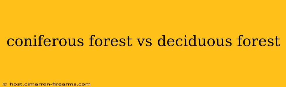 coniferous forest vs deciduous forest