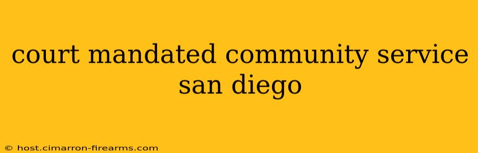 court mandated community service san diego