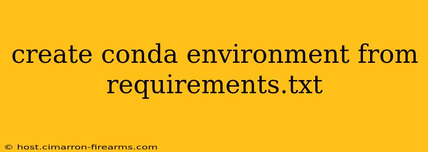 create conda environment from requirements.txt