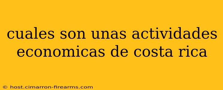 cuales son unas actividades economicas de costa rica