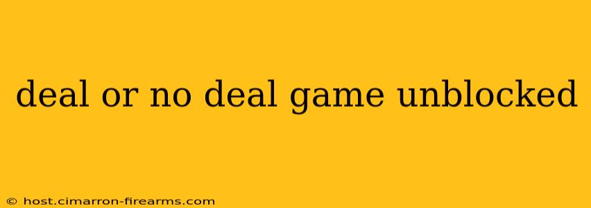 deal or no deal game unblocked